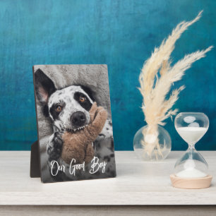 Unser guter Junge - benutzerdefiniertes Hunde-Foto Fotoplatte