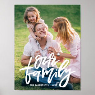 Unser handgeschriebenes Skript für die Familie ind Poster