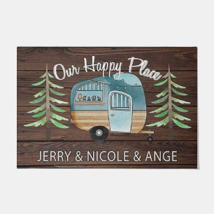 Unser Happy Camping Place Rug, Camper Gift Doormat Fußmatte