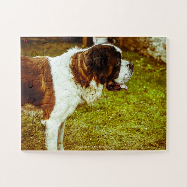 Unser Heiliger Bernard unser Haustier Puzzle (Horizontal)