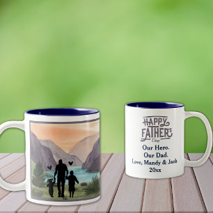 Unser Held, unser Vater. Zwei-Tone-Tasse Zweifarbige Tasse