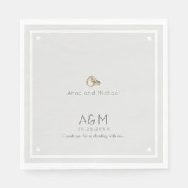 Unser hellgraues Party für Hochzeiten Serviette