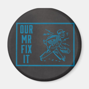 Unser Herr Fix es blaue Tafel Magnet