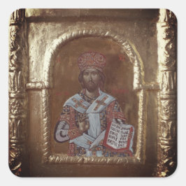 Unser Herr Jesus Christus, der gute Hirte Quadratischer Aufkleber