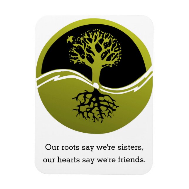 Unser Herz sagt, wir sind Freunde Magnet (Vertikal)