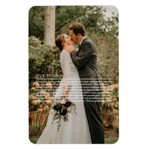 Unser Hochzeitslied Lyrics Foto Magnet
