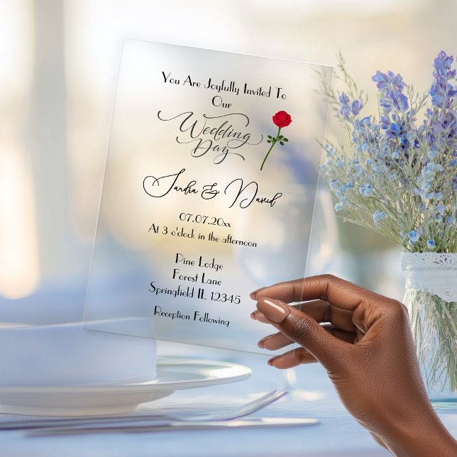 Unser Hochzeitstag Acryleinladungen (Von Creator hochgeladen)