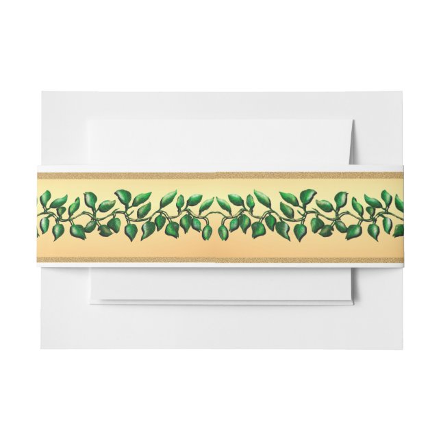 Unser Hochzeitstag Bauchband Einladungsbanderole (Vorderseite Beispiel)