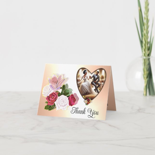 Unser Hochzeitstag, Bliss Elegant Dankeskarte (Vorderseite)