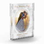 Unser Hochzeitstag - DIY-Foto Fotoblock<br><div class="desc">Unser Hochzeitstag - DIY Foto Fügen Sie Ihr Foto hinzu und ändern Sie die Formulierung, um Ihren Bedürfnissen zu entsprechen. Dieses Design funktioniert auch für andere Bilder - Kindertaufe, ein neues Baby, beste Freunde, Mutter, Vater, Familie, Haustier oder andere Fotos. ⭐ Dieses Produkt ist zu 100% anpassbar. Grafiken und /...</div>