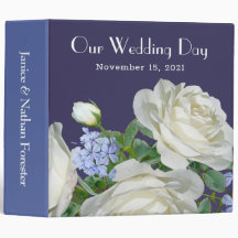 Unser Hochzeitstag Rose Greenery Blue Wedding Albu