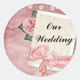 Unser Hochzeitsticker Runder Aufkleber
