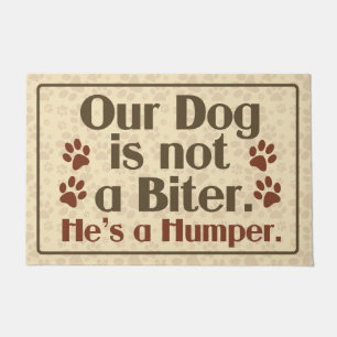 Unser Hund ist nicht ein Biter-Spaß Fußmatte