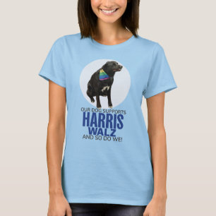 Unser Hund unterstützt Harris/Walz hellfarbene Tee
