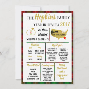 unser Jahr der Überprüfung, Familienfeier Weihnach Feiertagskarte