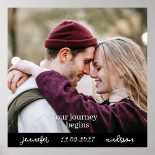 Unser Journey Begins l Names Wedding Foto Poster