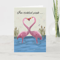 Unser Jubiläum zwei Flamingos machen Herzform