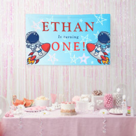 Unser kleiner Astronaut wird eins! Space Banner Sp