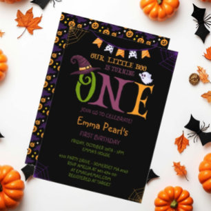 Unser kleiner Boo, der einen dreht, Halloween 1. G Einladung