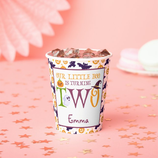 Unser kleiner Boo dreht sich um zwei, Halloween, 2 Pappbecher (Insitu)