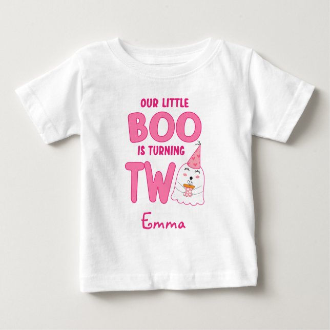 Unser kleiner Boo dreht zwei Halloween, den 2. Geb Baby T-shirt (Vorderseite)