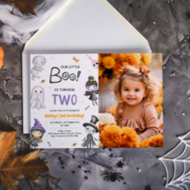 Unser kleiner Boo dreht zwei Halloween, den 2. Geb Einladung