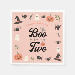 Unser kleiner Boo dreht zwei Halloween, den 2. Geb Serviette