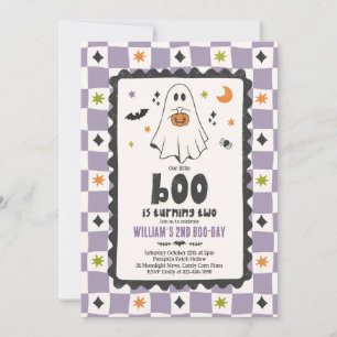 Unser kleiner Boo Halloween Junge Geist 2. Geburts Einladung