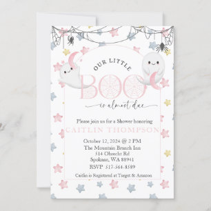 Unser kleiner Boo ist fast zu Halloween Baby Einladung