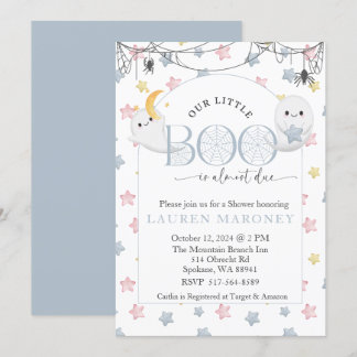 Unser kleiner Boo ist fast zu Halloween Baby Einladung