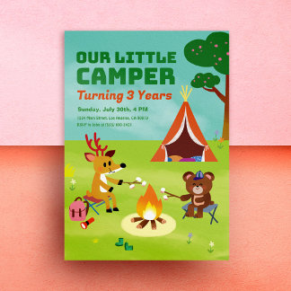 Unser kleiner Camper Kindergeburtstag Einladung