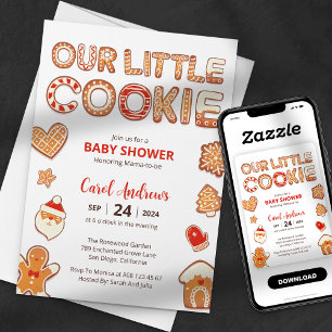 Unser Kleiner Cookie-Weihnachten Winter-Baby-Showe Einladung