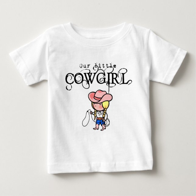 Unser kleiner Cowgirl T - Shirt für Säuglinge (Vorderseite)