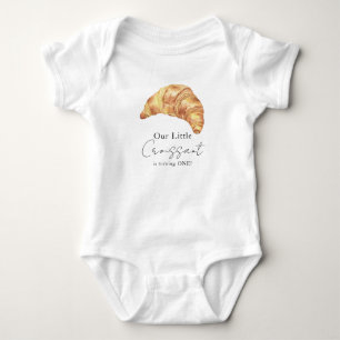 Unser kleiner Croissant 1. Geburtstag Baby Strampler