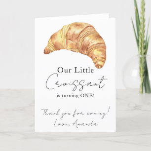 Unser kleiner Croissant 1. Geburtstag Vielen Dank Dankeskarte