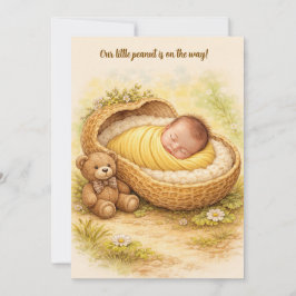 Unser kleiner Erdnuss-Baby-Digital-Download-Einlad Einladung
