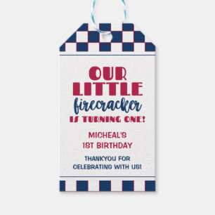 Unser kleiner Feuerwehrmann macht einen Geburtstag Geschenkanhänger