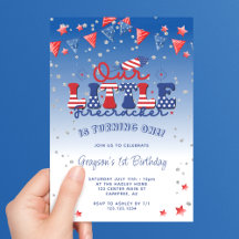 Unser kleiner Firecracker Junge 1. Geburtstag