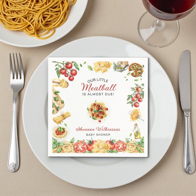 Unser kleiner Fleischbällchen italienisches Essen  Serviette (Von Creator hochgeladen)