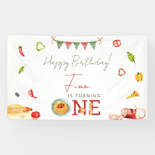 Unser kleiner Fleischkügelchen 1. Geburtstag Banner