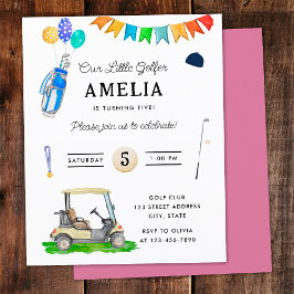 Unser kleiner Golfer Pink Cart Golf Geburtstag
