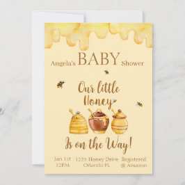 Unser kleiner Honig ist unterwegs! Babyduschkarte Einladung