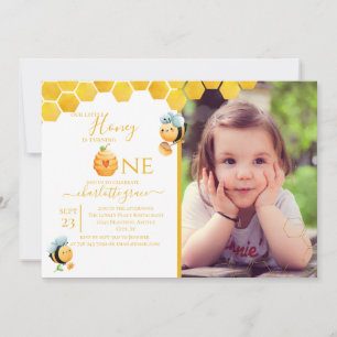 Unser kleiner Honig verwandelt ein Bienenthema zum Einladung