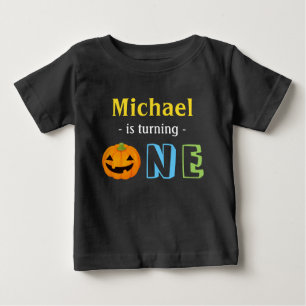 Unser kleiner Kürbis macht ein glückliches Hallowe Baby T-shirt