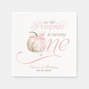 Unser kleiner Kürbis wird Eins 1. Geburtstag Serviette