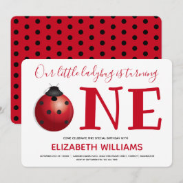 Unser kleiner Ladybug macht einen ersten Geburtsta Einladung