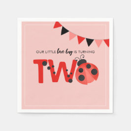 Unser kleiner Love Bug wird zwei Ladybug Serviette