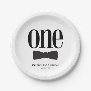 Unser kleiner Mann wird 1. Geburtstag Fliege Party Pappteller