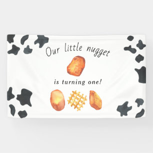 Unser kleiner Nugget wird eins Kindergeburtstag Banner