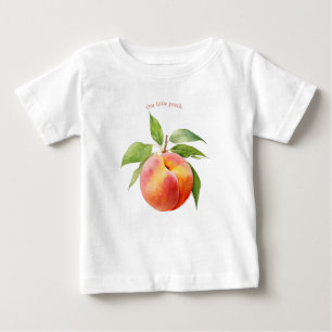 Unser kleiner Pfirsich-Wasserfarben Baby T-shirt